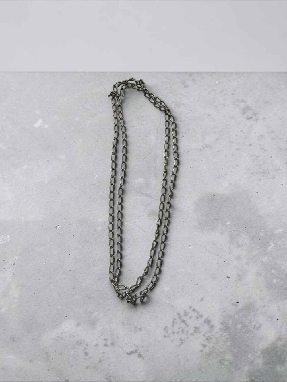 ๐ซถ๐ป Minimalist Double-Chain Necklace in Gunmetal